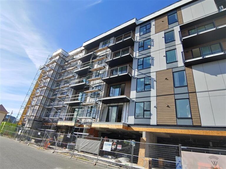 Cladding installation in progress