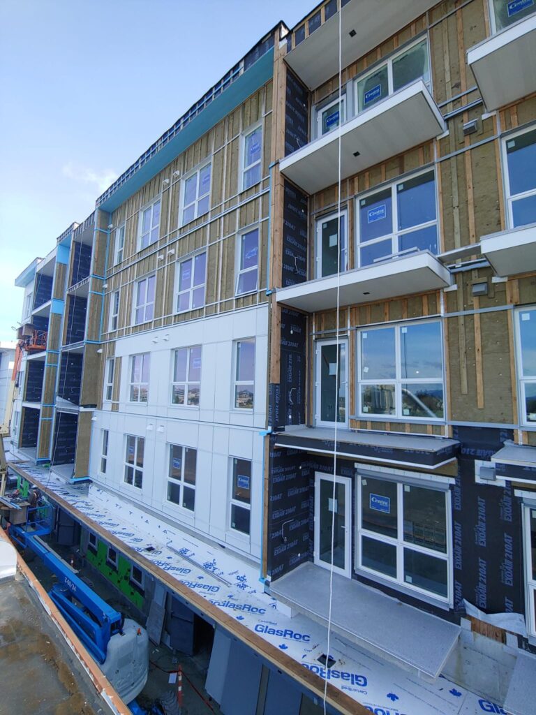 Commercial building exterior cladding in BC